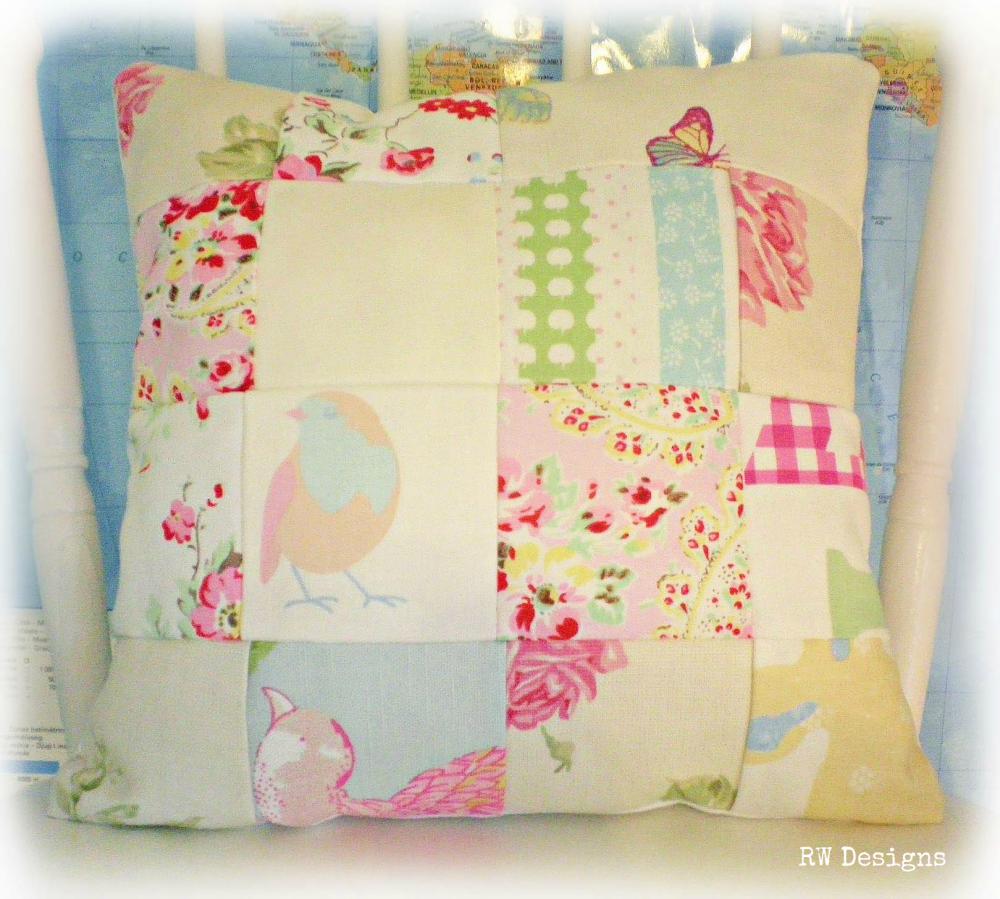 Shabby Chic Style Patchwork Cushion
